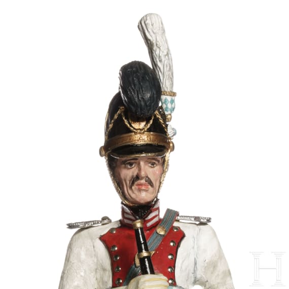 K&uuml;rassier, Dragoner und Generalstabsoffizier - Uniformfiguren von Kurt Posch, 2. H&auml;lfte 20. Jhdt.