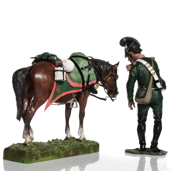 Bayerischer Chevauleger - Uniformfigur von Kurt Posch, 2. H&auml;lfte 20. Jhdt.