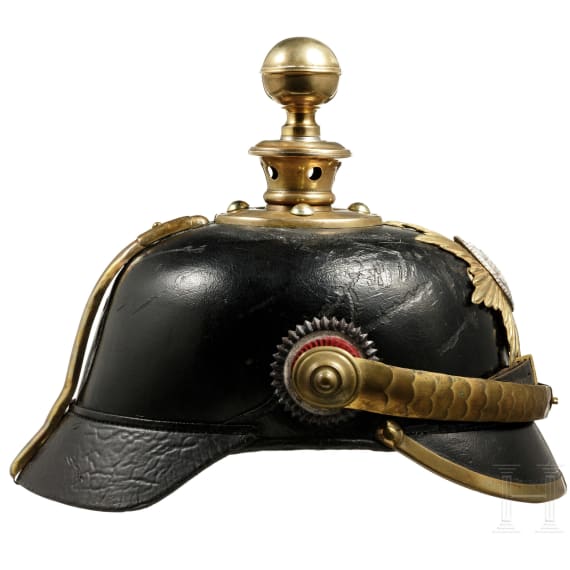 Helm f&uuml;r Mannschaften des Holsteinischen Feldartillerie-Regiments 24, 3. Batterie, um 1900