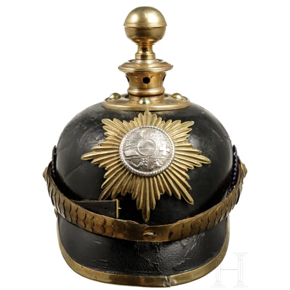 Helm f&uuml;r Mannschaften des Holsteinischen Feldartillerie-Regiments 24, 3. Batterie, um 1900