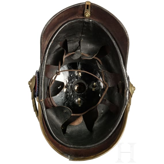 Helm f&uuml;r Mannschaften des Holsteinischen Feldartillerie-Regiments 24, 3. Batterie, um 1900