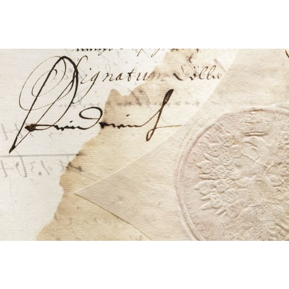 Kurf&uuml;rst Friedrich III. von Brandenburg und Herzog in Preu&szlig;en - Autograph, datiert 3.11.1698