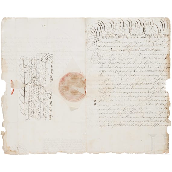 An autograph by King Friedrich I of Prussia, dated 2.5.1712