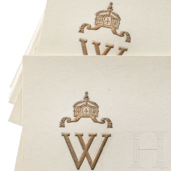 Emperor Wilhelm II. - ten personal greeting and condolence cards