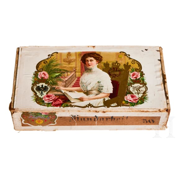 Prinzessin Victoria Louise von Preu&szlig;en - Portraitanstecker und Zigarrenschachtel