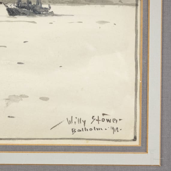 Willy St&ouml;wer (1864 - 1931) - Fjord bei Balholm, datiert 1912