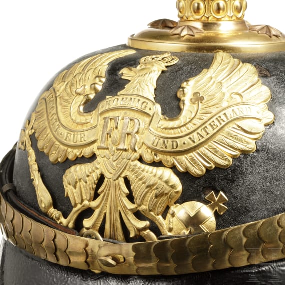 Helm f&uuml;r Offiziere der Infanterie, um 1900