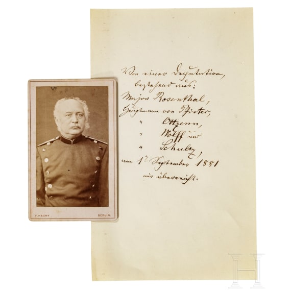 Gro&szlig;es Pracht-Fotoalbum als Geschenk der Offiziere der 2. Fu&szlig;artillerie-Brigade an ihren General Julius Hartmann, datiert 1881
