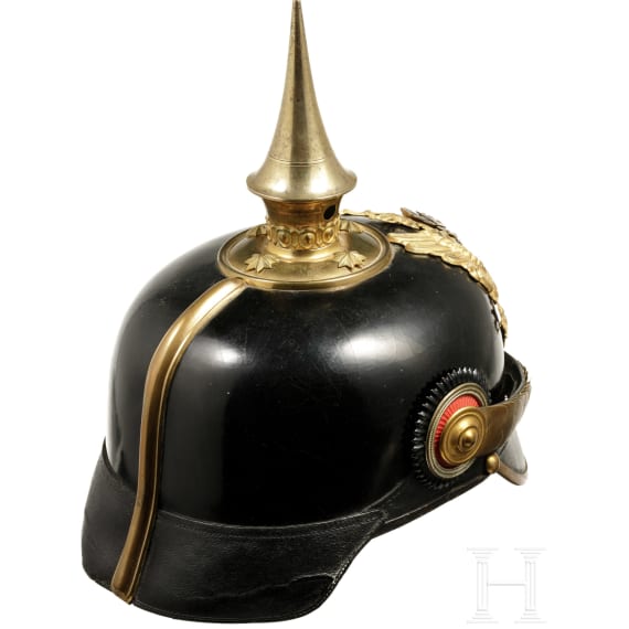 Helm für einen Offizier im 7. Thüringischen Infanterie-Regiment Nr. 96, II. Bataillon (Reuss), um 1910