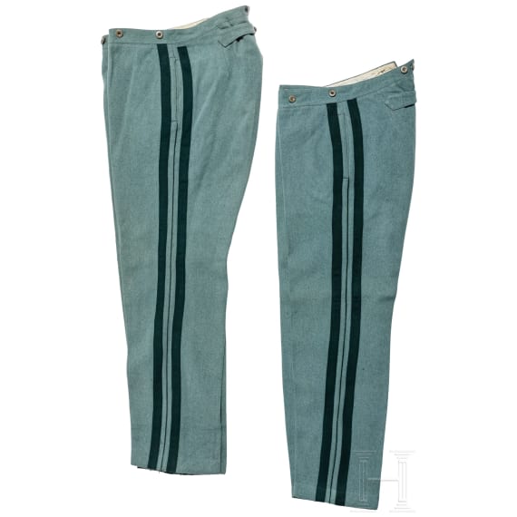 Prussia - two military cloth trousers, circa 1910