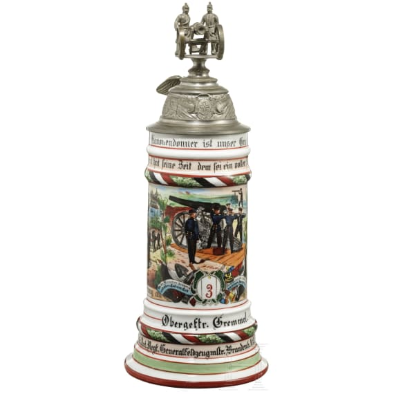 Reservistenkrug eines Obergefreiten im Fu&szlig;artillerie-Regiment "General-Feldzeugmeister" (Brandenburgisches) Nr. 3