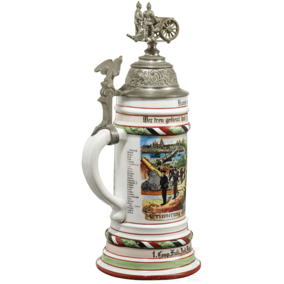Reservistenkrug eines Obergefreiten im Fu&szlig;artillerie-Regiment "General-Feldzeugmeister" (Brandenburgisches) Nr. 3