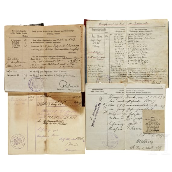 15 Milit&auml;rp&auml;sse/Soldb&uuml;cher, u.a. von Freikorpsangeh&ouml;rigen
