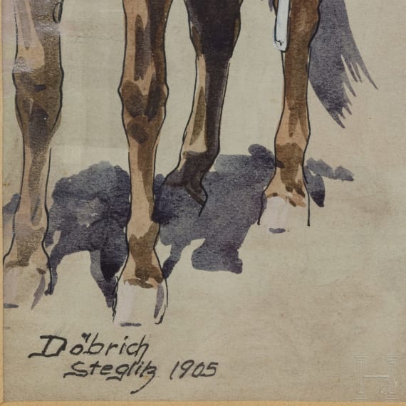 Erich D&ouml;brich - "Kolonialoffiziere", datiert 1905