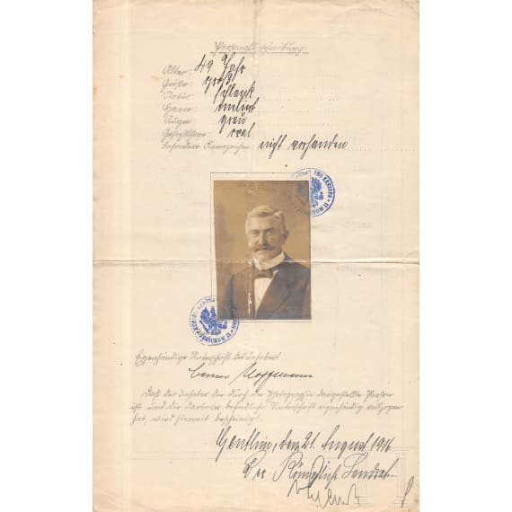 A large lot of documents, enveloping the entire lifespan of the Prussian railroad official Benno Hoffmann (1867 - 1929)