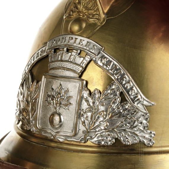 Zwei Helme M 1895 der Sapeurs-Pompiers, Frankreich
