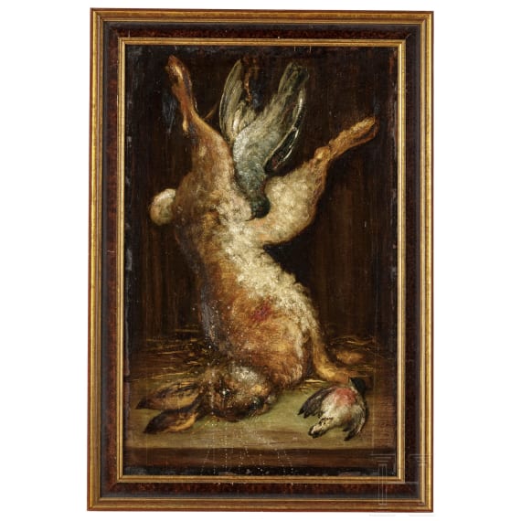 F. Fuchs - ein Paar Jagdstillleben, deutsch, 19. Jhdt.