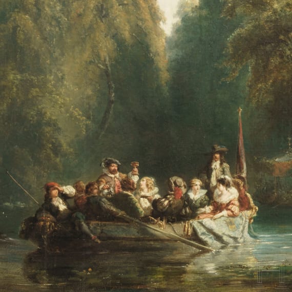 Hendrik Frans Schaefels – The Boat Partie, Belgium, 1853