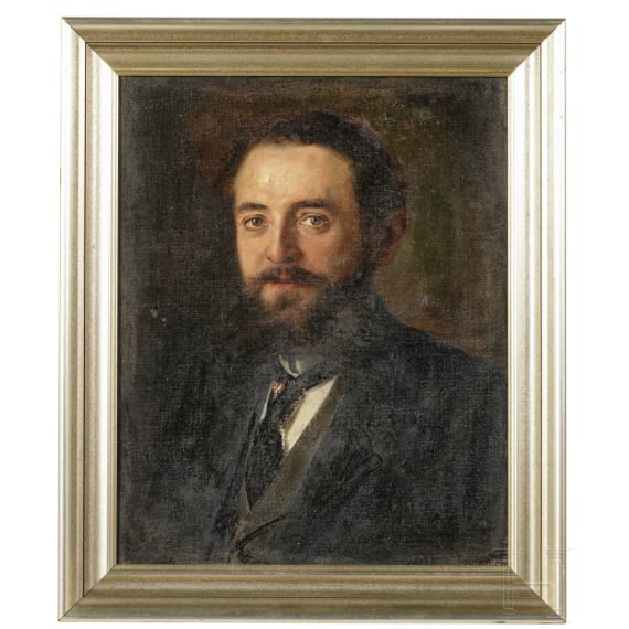 Gustav Rien&auml;cker - zwei Herrenbildnisse, M&uuml;nchen, 1897