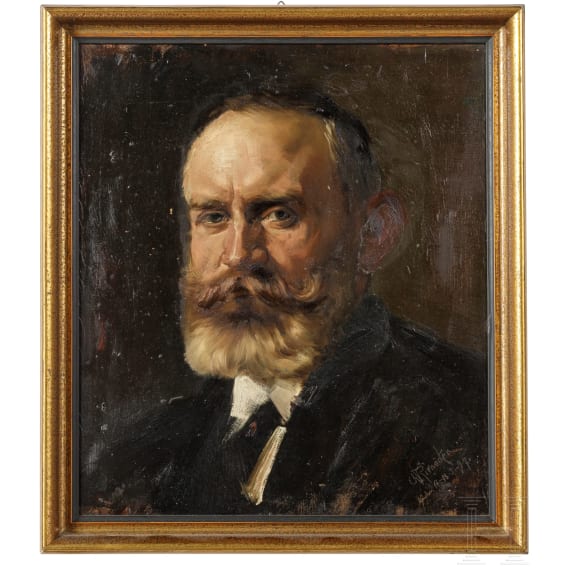 Gustav Rien&auml;cker - zwei Herrenbildnisse, M&uuml;nchen, 1897