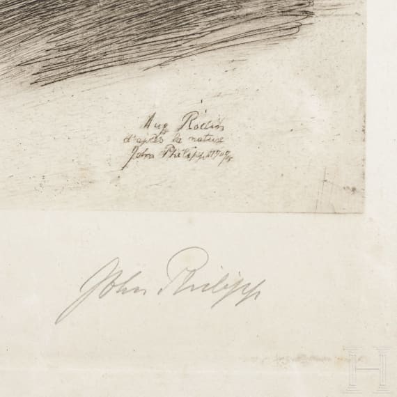 John Phillipp - Auguste Rodin im Profil nach links, 1909
