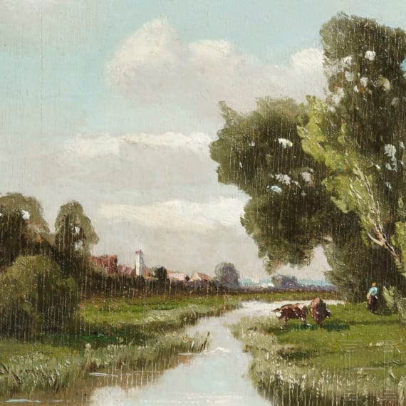 Josef M&uuml;hlbeck - zwei Landschaften, M&uuml;nchen, fr&uuml;hes 20. Jhdt.