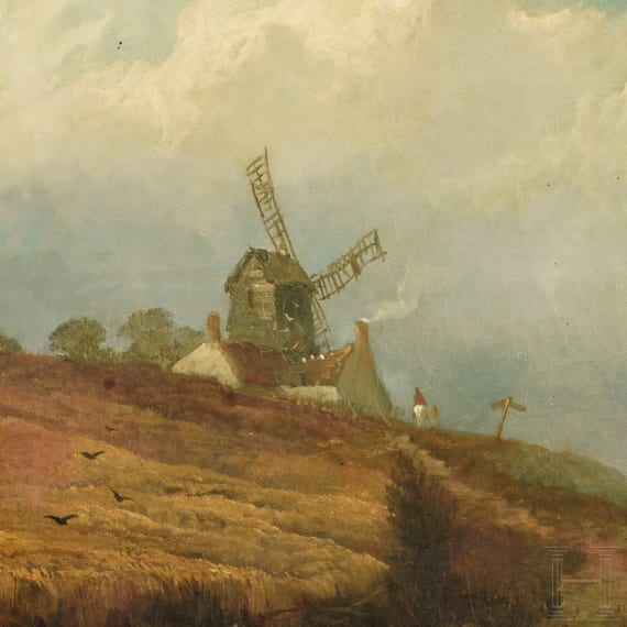 Landschaft mit M&uuml;hle, Spanien/Italien, 19. Jhdt.