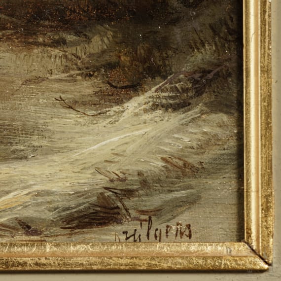 Carl Hilgers - Nachtlandschaft, deutsch, 19. Jhdt.
