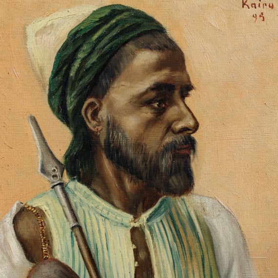 Oscar Meyer-Elbing (1866 - ca. 1930) - Portrait eines Orientalen, datiert 1895