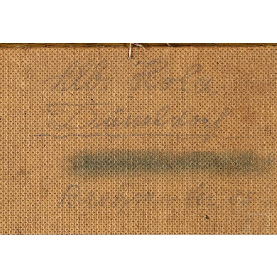 Albert Holz - Wiesenlandschaft mit Rehen, D&uuml;sseldorf, 20. Jhdt.