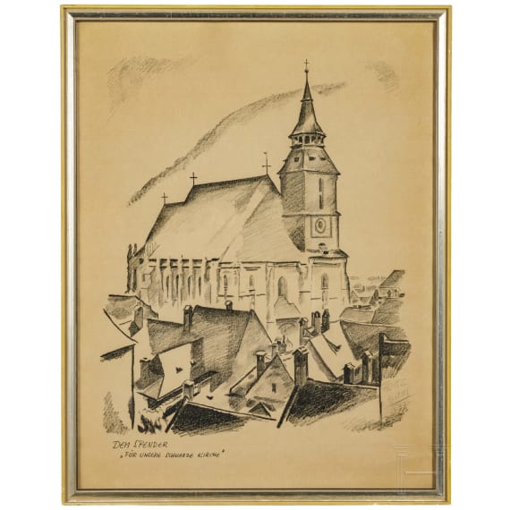 Zwei Grafiken mit architektonischen Darstellungen, 20. Jhdt.