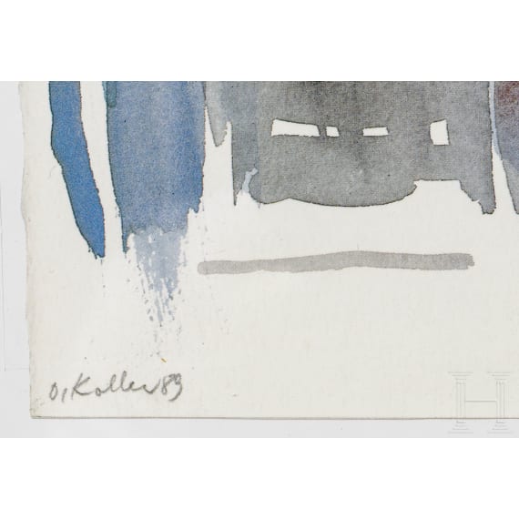 Oskar Koller (1925 - 2004) - drei Farblithographien, datiert 1989