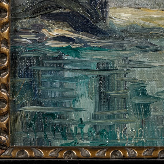 Karl Freytag (1867 - 1926) - Gem&auml;lde "Regensburg", datiert 1922