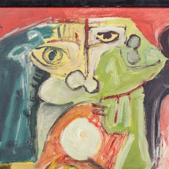 Frauenportrait im kubistischen Stil, Frankreich(?), 2. H&auml;lfte 20. Jhdt.