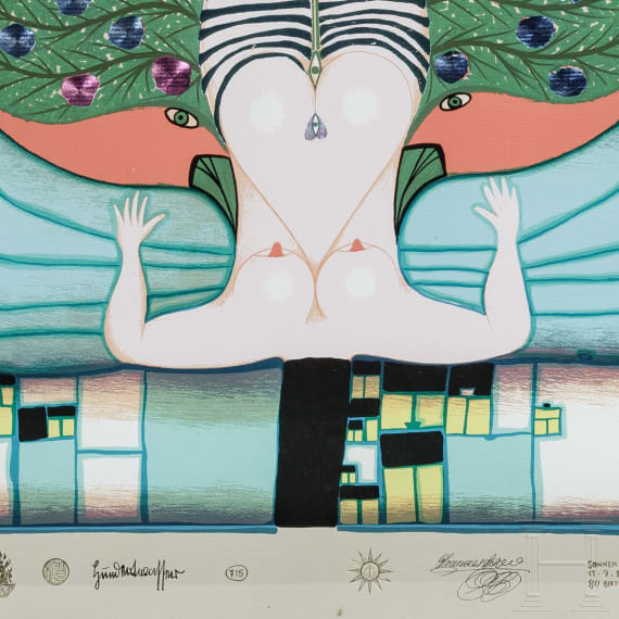 Friedensreich Hundertwasser (1928 - 2000) - limitierter, erotischer Druck