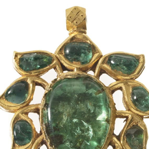 Gold-Anh&auml;nger mit Turmalin, Indien