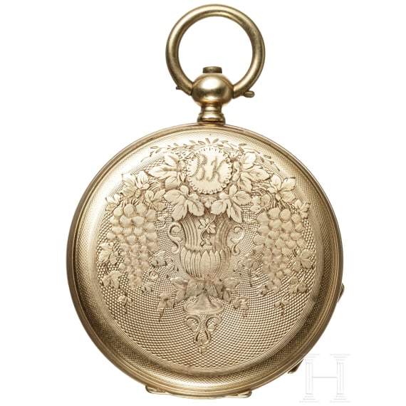 Gold-Taschenuhr (Savonette), um 1900