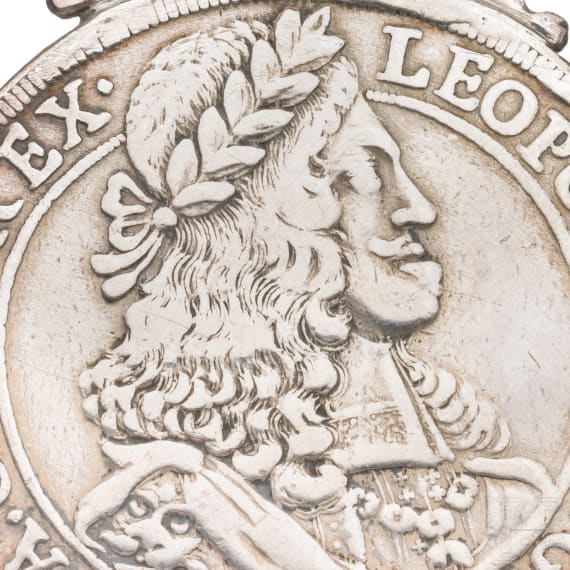 Gehenkelter Taler, Kaiser Leopold I. (1640 - 1705), datiert 1668