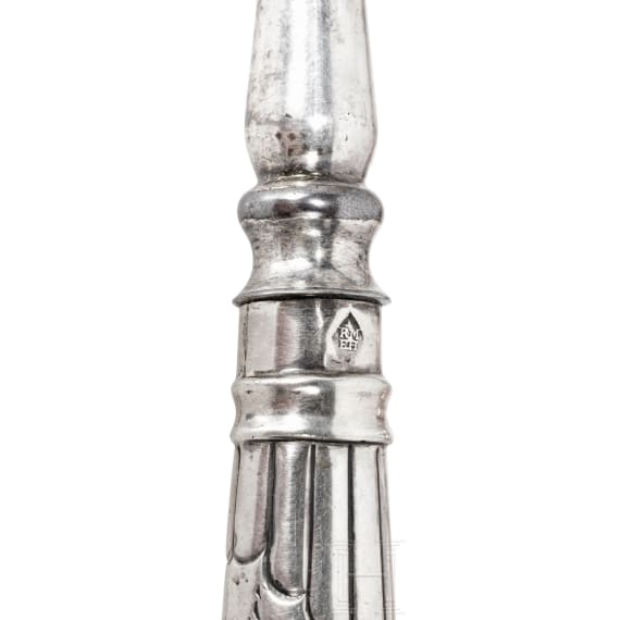 Set aus silbernem Schuhl&ouml;ffel und Schuhkn&ouml;pfer, Martin Hall & Company, Sheffield, 1889