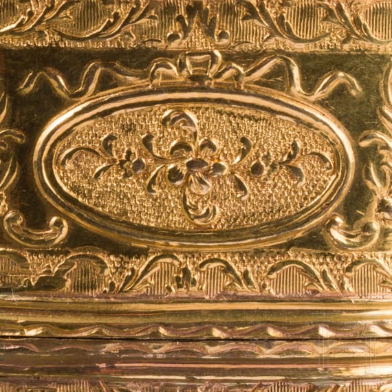 Vergoldeter Beh&auml;lter f&uuml;r N&auml;hzeug, deutsch, um 1780