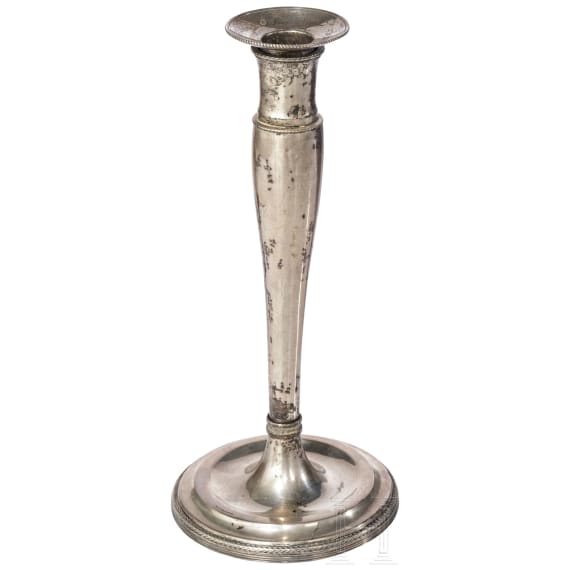 Silberner Kerzenhalter, &Ouml;sterreich, datiert 1816