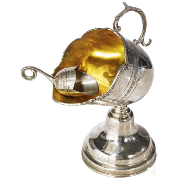 Kleiner silberner Eisw&uuml;rfelbeh&auml;lter, deutsch, um 1900/10