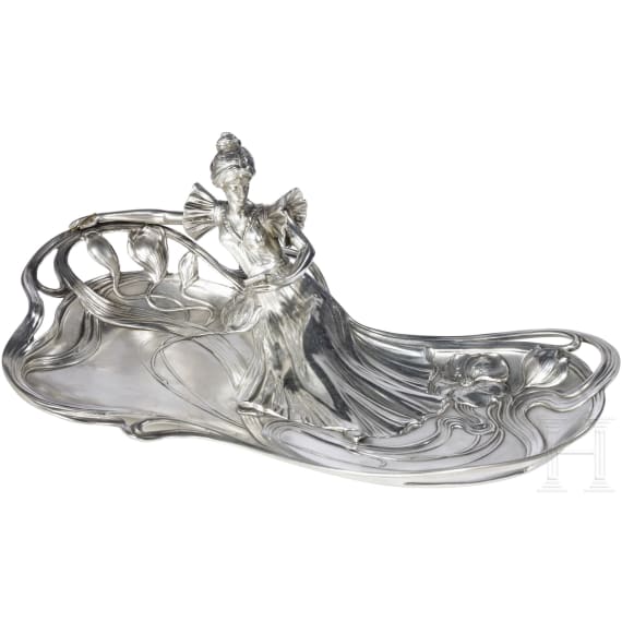 Sechs Jugendstil-Zinnobjekte von "GSW"/"Achille Gamba", 20. Jhdt.