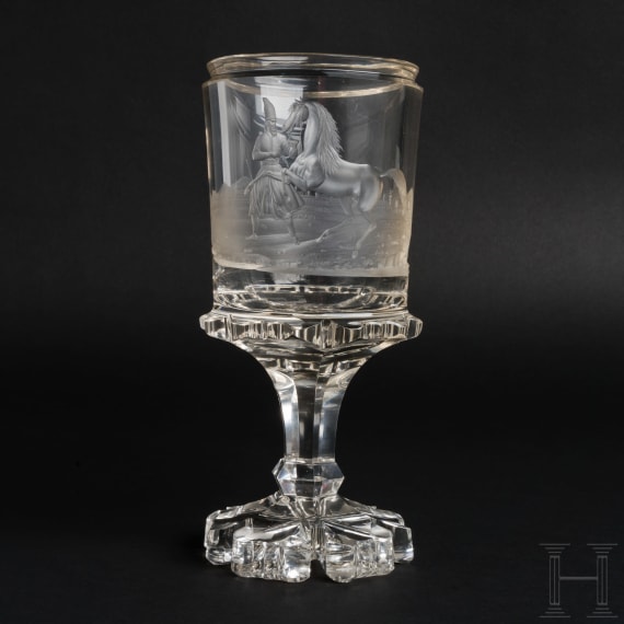 A North-Bohemian glass goblet, Glas Neuwelt, probably August Böhm or Emanuel Hoffmann, circa 1840