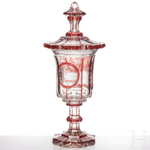 Sch&uuml;tzenfest-Deckelpokal, B&ouml;hmen, datiert 1853