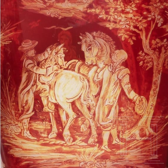 Vierteiliges Glaskonvolut, B&ouml;hmen, 19./20. Jhdt.