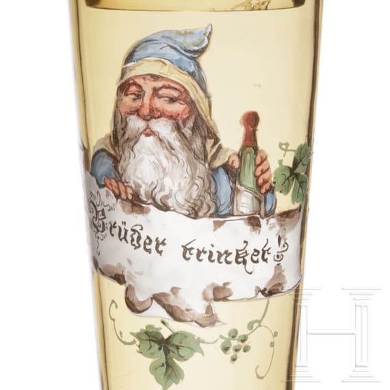 Humpen und Deckelpokal, B&ouml;hmen, um 1880