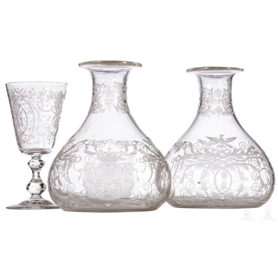 Zw&ouml;lfteiliges Trinkservice, J. & L. Lobmeyr, Wien, um 1880