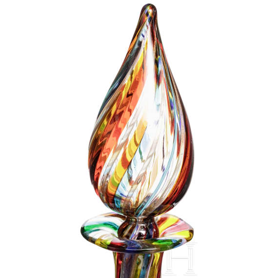 Zwei Glasflaschen, Murano, 20. Jhdt.