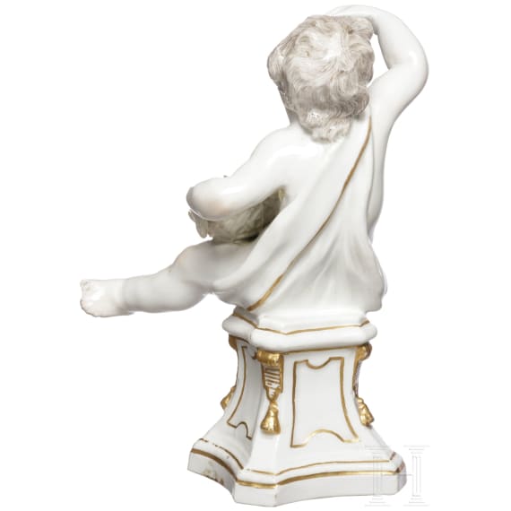 Porzellanfigur eines Knaben, deutsch, 18. Jhdt.